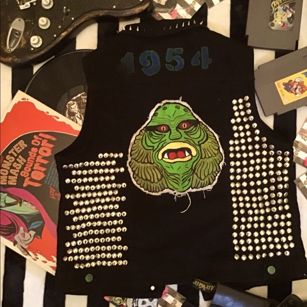Creature From The Black Lagoon Custom studded Vest